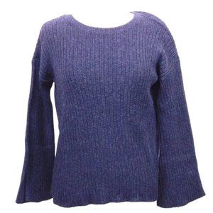 American Eagle Purple Split Back Bell Sleeve Oversized Sweater